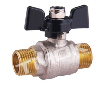 control valve for water gas oil cw167n nickle plaated brass in male thread copper ball Aluminum handle brass ball valve